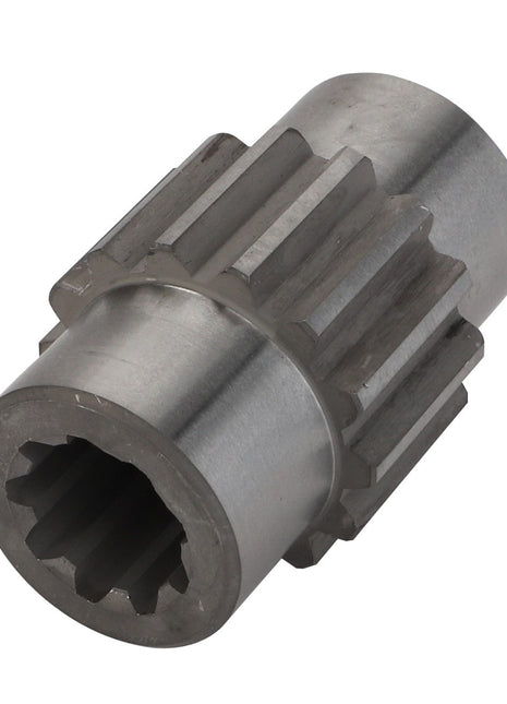 AGCO | SLEEVE - 0.009.7021.0 by AGCO is a metallic gear featuring external vertical teeth and a hollow center. Its cylindrical design has a smooth surface and boasts an industrial appearance, making it perfect for streamlined ordering processes.