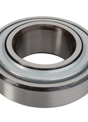 A close-up image of the AGCO BALL BEARING - D41706100, featuring an inner and outer ring. The shiny, cylindrical bearing is part of AGCO's product line. Please note that no further product description information is available.