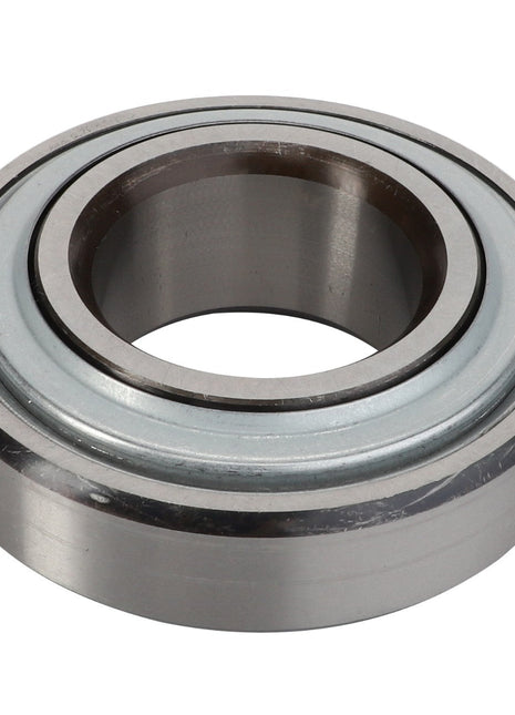 A close-up image of the AGCO BALL BEARING - D41706100, featuring an inner and outer ring. The shiny, cylindrical bearing is part of AGCO's product line. Please note that no further product description information is available.