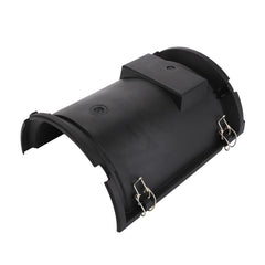 The AGCO | AIR CLEANER COVER - ACP0533600 features a black plastic housing with rounded edges and metal clips on the sides. At the moment, no current product description information is available.