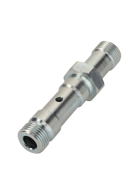The AGCO Screw - Acp0437430 is a metallic cylindrical component with threaded ends and a central hexagonal section. While there is no current detailed product description available, its precision-engineered design from AGCO promises reliability.