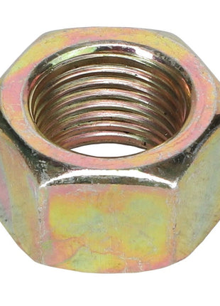 Introducing the AGCO | Nut - Acp0313550, a six-sided metal nut featuring internal threading, specifically designed for fastening purposes. Brought to you by the reliable brand AGCO.