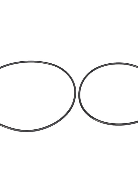 Two black rubber gaskets, one larger and one smaller, placed side by side on a white background. Product: AGCO | SEAL KIT - AG335177 by AGCO. No current product description information is available.
