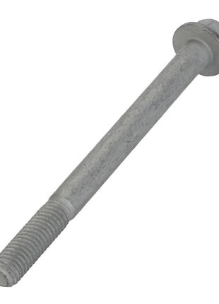 The AGCO | Hexagonal Head Bolt - F119202180030 features a threaded end and a smooth shaft, with an integrated washer-like flange near the head. Customization options are currently not available for this product.