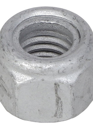 No current product description available, but here's a close-up view of the AGCO HEX NYLON INSERT LOCKNUT (AG601152), featuring visible inner threading, commonly used in mechanical and construction applications.