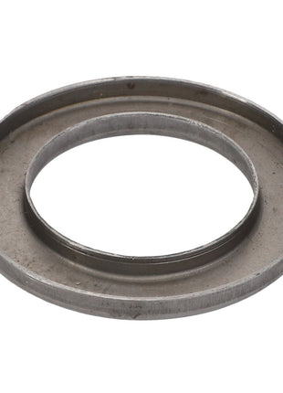 The AGCO | CUP - V30385210, a product by AGCO, is a circular metal ring with a smaller concentric ring inside, resembling a washer or spacer component.
