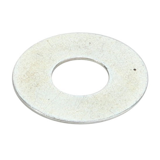 The AGCO | SPACER - AG726132 is a flat, circular metal washer with a central hole, typically used to distribute the load of a threaded fastener. Brand: AGCO. No current product description information is available.