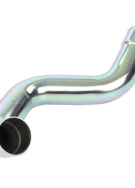 The AGCO Air Hose - Acw438874A is a silver metallic pipe bent at two angles, creating an S-shape.