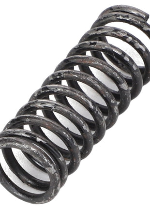 A close-up of the AGCO SPRING - BC2990, a weathered, coiled metal spring manufactured by AGCO, displaying visible wear and rust. No current product description information is available.