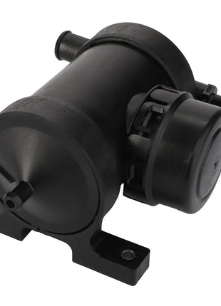 AGCO CCV Filter, model ACW2280770: A black cylindrical automotive part featuring a small side attachment and mounting brackets. No current product description information is available.