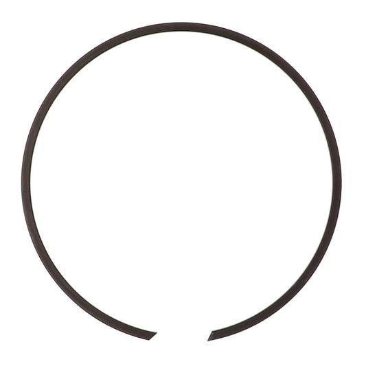 An AGCO Snapring (Acp0445850) in a sleek black circular design with a small gap at the bottom, elegantly set against a pristine white background.