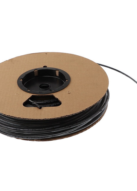 A spool of black AGCO cable wire, product name Tubing - Acx3340950, with a cardboard core and partially unwound. No current product description information available.