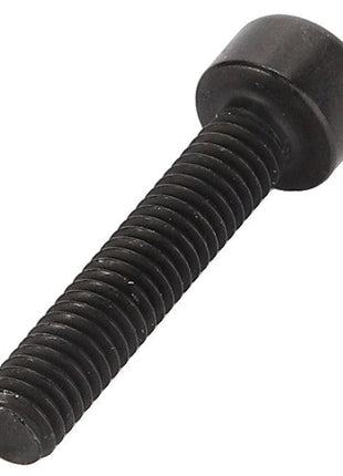 A close-up of the AGCO Hex Socket Head Capscrew - Acw5572000, featuring a black metal threaded body and a sleek cylindrical head.