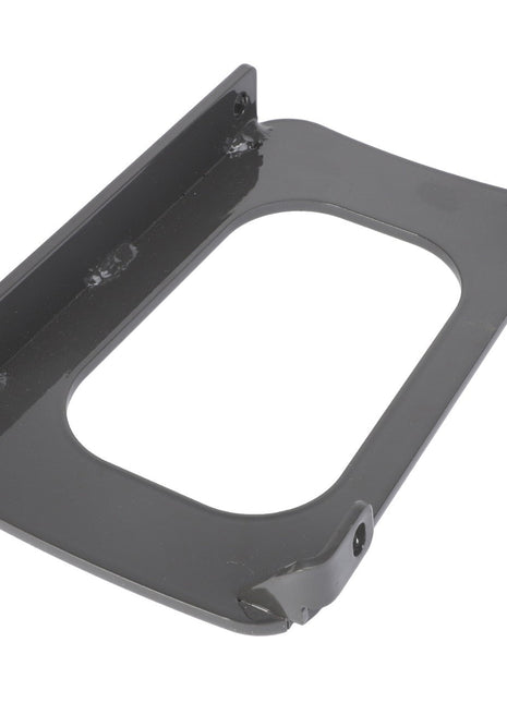 The AGCO | Closing - Acx2814940, a metallic mounting bracket with a rectangular cutout and four screw holes designed for securing components, currently has no available product description information.
