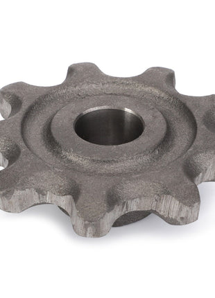 AGCO's Sprocket, Grain and Return Elevator (D28580448): A metal sprocket featuring a central hole and eight teeth, engineered for optimal performance in machinery.