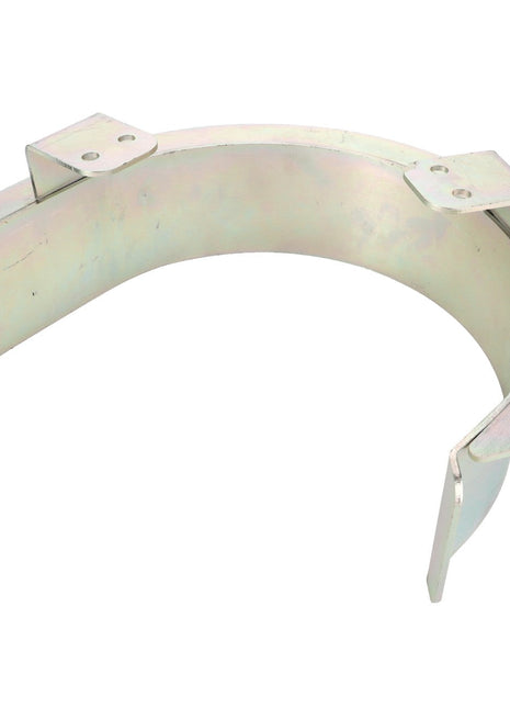 A metallic, semi-circular bracket with two small tabs on the top, featuring a smooth, reflective surface. Available as AGCO | Belt - Acx0070610 from the brand AGCO.