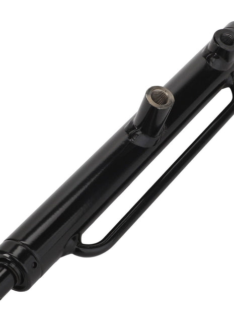 A black hydraulic cylinder branded as AGCO (Model: CYLINDER - AL798010), featuring two threaded ports and a handle attached to the side. No additional product description information is available at this time.