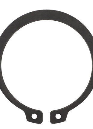 The AGCO Lock Washer - Fel108587, featuring a circular design with two holes at the ends, is intended for securing components on a shaft or within a bore. Please note, No Current Product Description Available updates might apply.