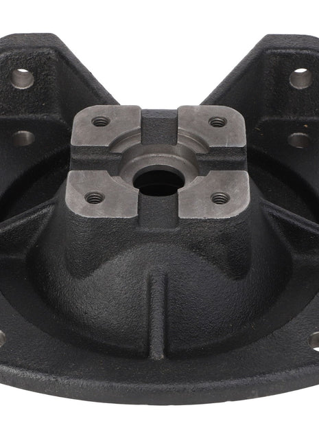 A black metal mounting bracket with four bolt holes and a circular central opening, branded as AGCO | FLANGE - AG131487, currently has no product description information available.