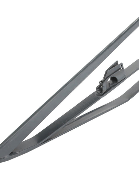 The AGCO | EAR LIFTER - D49040800 by AGCO is a durable metal boat anchor featuring a sharp, triangular design and an innovative sliding attachment mechanism on its shank.