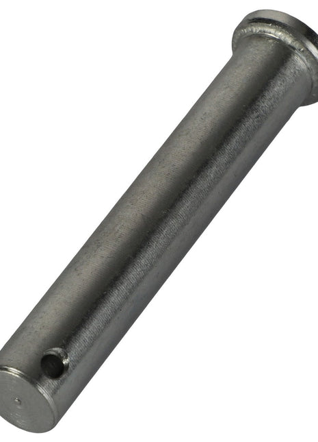 The AGCO LOCKING PIN - ACP0410480 is a metal cylindrical pin with a flat head and a single hole near one end. For any questions before ordering, please contact support.