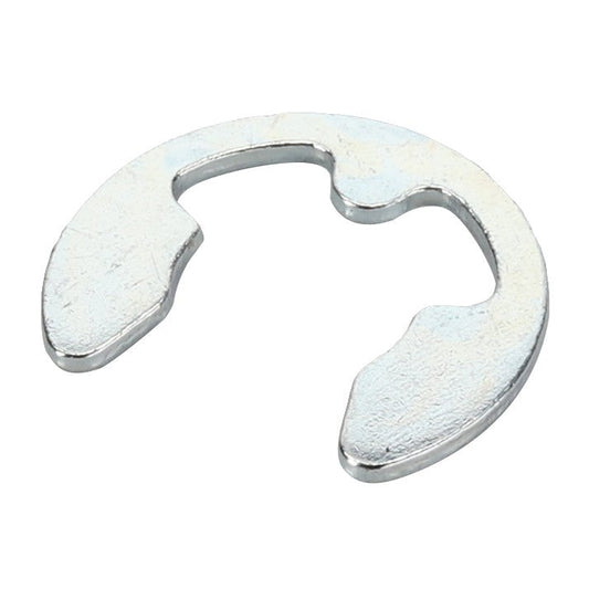 An image of the AGCO | Circlip - Acp0378990, a silver, semi-circular e-clip fastener used in mechanical assemblies to secure parts on a shaft or rod. No current product description available.
