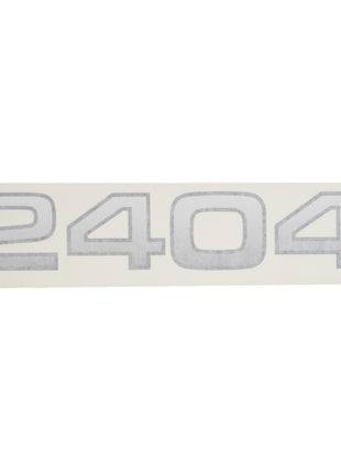 AGCO | Decal - Acw0435820 is a silver adhesive sticker featuring the number "2404" on a white background. Currently, there's no additional product description information available.