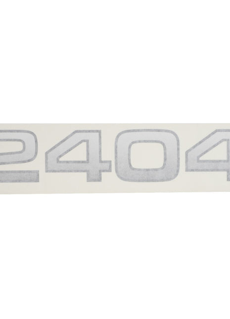 AGCO | Decal - Acw0435820 is a silver adhesive sticker featuring the number "2404" on a white background. Currently, there's no additional product description information available.