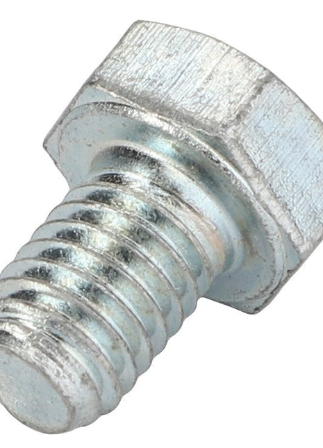 Close-up image of the AGCO | HEXAGONAL HEAD BOLT - 0901-20-62-00 by AGCO, featuring a metal hex bolt with a threaded shaft and a hexagonal head commonly used in construction and assembly. No current product description information is available for this item.