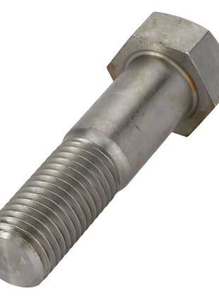 A durable AGCO Bolt - Acp0331090 featuring a threaded shaft and a hexagonal head, presented against a pristine white background.