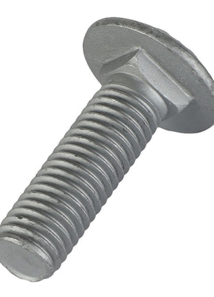 A close-up view of the AGCO | Round Head Square Neck Carriage Bolt - Acw1059460, featuring threading along the shaft and a flat, slightly domed head.
