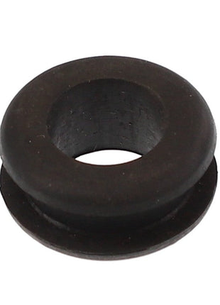 The AGCO | GROMMET - AG718292 from the brand AGCO is a black rubber grommet featuring a central hole and raised edges. Current product description information is not available.