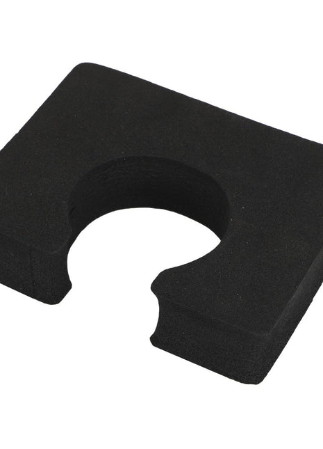A sleek black rectangular foam pad from AGCO featuring a perfectly circular cut-out in the center, named the Foam Seal - Acw0702630.