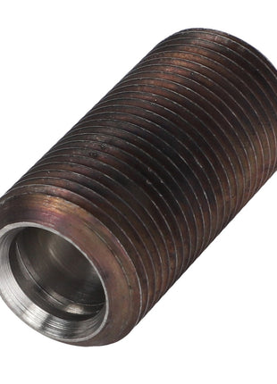 Close-up of the AGCO | THREADED PIN - F931150071120, a cylindrical, metal threaded fitting with a smooth inner bore, commonly used for connections in plumbing or mechanical applications. No current product description information is available.