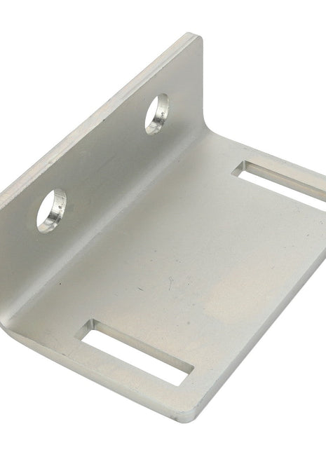 The AGCO | BRACKET - AL5220303, a high-quality metal bracket from the AGCO brand, features two round holes and two rectangular slots, making it ideal for mounting or connecting components. Please note that no further product description information is currently available.