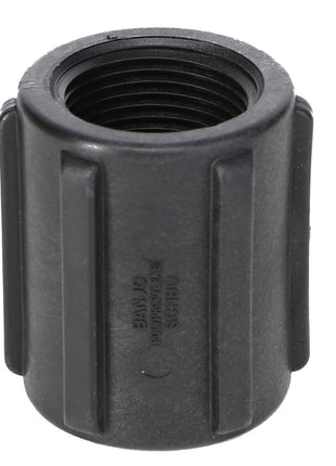 The product is an AGCO Coupling (Ag051131) by the brand AGCO, featuring a black plastic hex nut with ridges and internal threading. Currently, no additional product description is available.