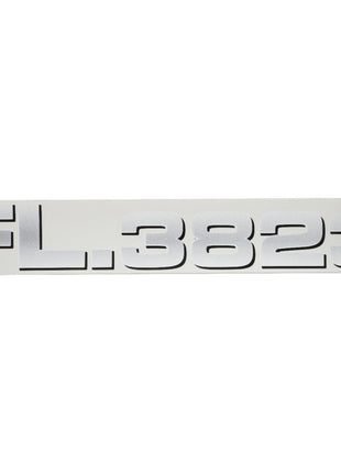 Silver alphanumeric AGCO decal, model number Acp0298610, displaying "FL.3823" against a plain white background, showcasing its simplicity and elegance.