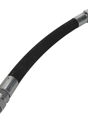 An AGCO Hydraulic Hose - Acw1542160, a flexible black rubber hose with metallic connectors on both ends. No current product description information is available.