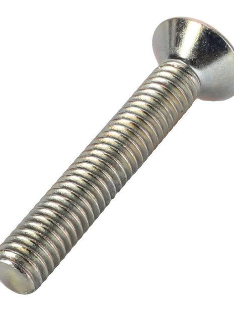 Introducing the AGCO Hexagonal Head Bolt - D40609300, a sturdy metallic fastener featuring a hexagonal head and threaded body, perfect for all your fastening needs. Brought to you by AGCO.