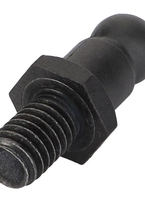 A black metal ball joint bolt with a threaded end and a smooth spherical top portion, ideal for applications where no current product description is available, listed under Product Name: AGCO | Pin - Acp0673660 by Brand Name: AGCO.