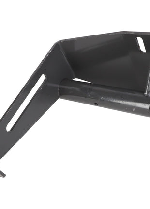 The AGCO | Support - Acx2464560 is a black metal bracket featuring an angled design and multiple openings for versatile mounting options.