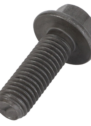A close-up image of the AGCO Bolt - Acp0482870 shows a black hex bolt with a partially threaded shank and a flange under the hexagonal head.