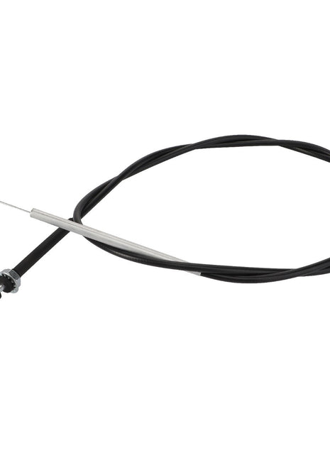 A black and silver push-pull cable, branded as AGCO and named AGCO | Cable - Acp0317030, featuring a coiled wire extending from a knob on one end. The knob has text that is not fully legible, but there are no specific details available about its exact specifications in the current product description.