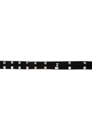 A product named "DECAL - D49184800" by AGCO features a black tape measure segment marked with numeric increments from 0 to 12 and white square markers at each number. Please note that there is no additional product description available.