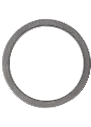 A circular metal washer, AGCO | SHIM - D41654900 from the brand AGCO, featuring a smooth, flat surface and a precisely cut central hole.