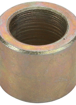 The AGCO | SPACER - ACY1511310 is a cylindrical metal coupling nut designed with internal threading to either connect two male threads or extend the length of a threaded rod. Unfortunately, specific product description information is not currently available for this item.