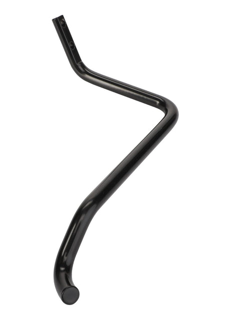 AGCO | Lever - Acp0671940, a black S-shaped metal pipe featuring a slight curve at one end and a capped top.