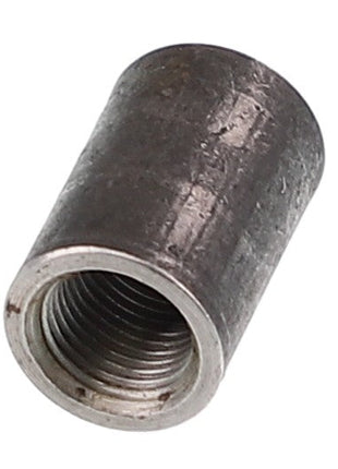 The AGCO Coupling (AG330992) is a steel threaded cylindrical nut, displayed in perspective view, designed to receive a screw or bolt. No current product description information is available.