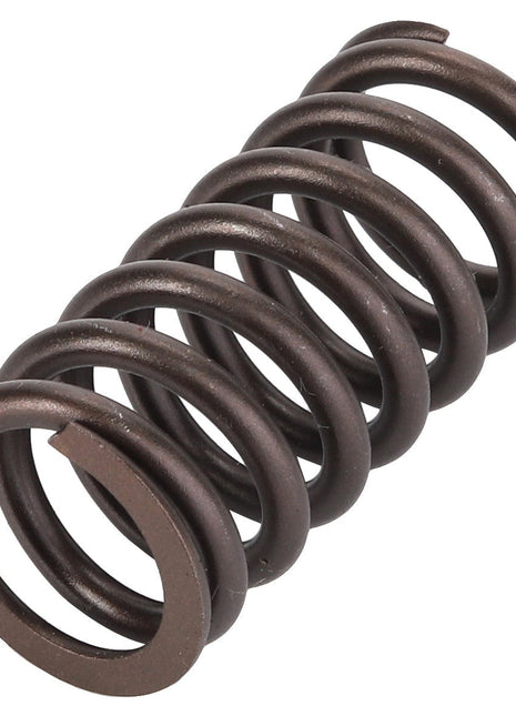 A close-up image of the AGCO SPRING - AG333554, a metallic helical compression spring by the brand AGCO, displaying its coiled structure. No current product description information is available.