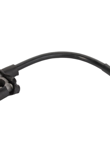AGCO Cable - Acp0209510 is a black automotive battery terminal cable featuring an attached connector on one end and a loop terminal on the other.